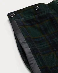 Slim Fit Plaid Corduroy Tuxedo Trouser