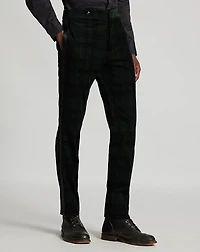 Slim Fit Plaid Corduroy Tuxedo Trouser