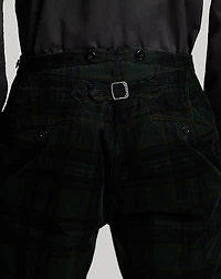 Slim Fit Plaid Corduroy Tuxedo Trouser