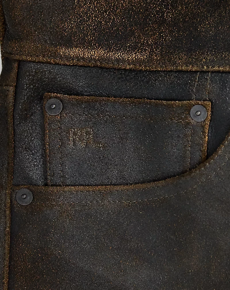 Straight Fit Roughout Suede Pant