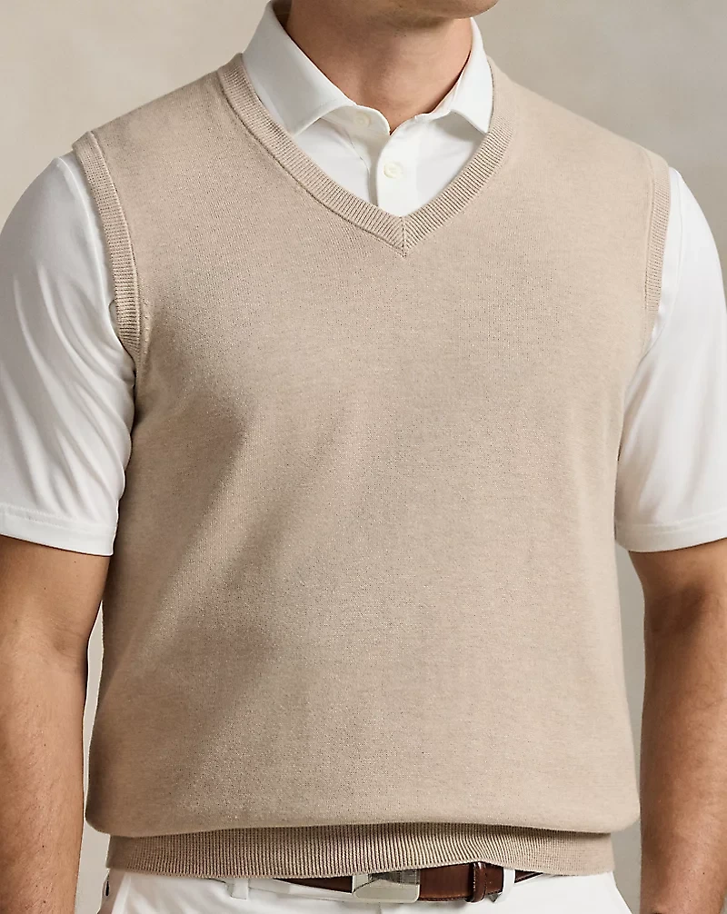 Performance Cotton-Blend Sweater Vest