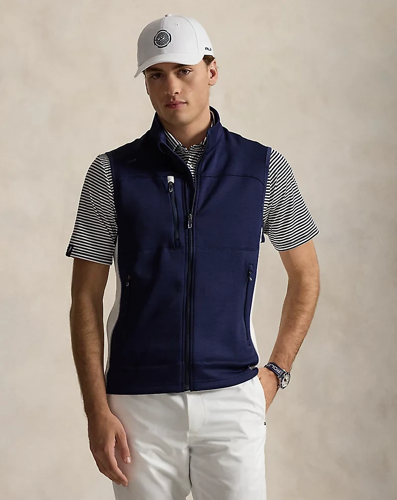 Stretch Double-Knit Full-Zip Vest