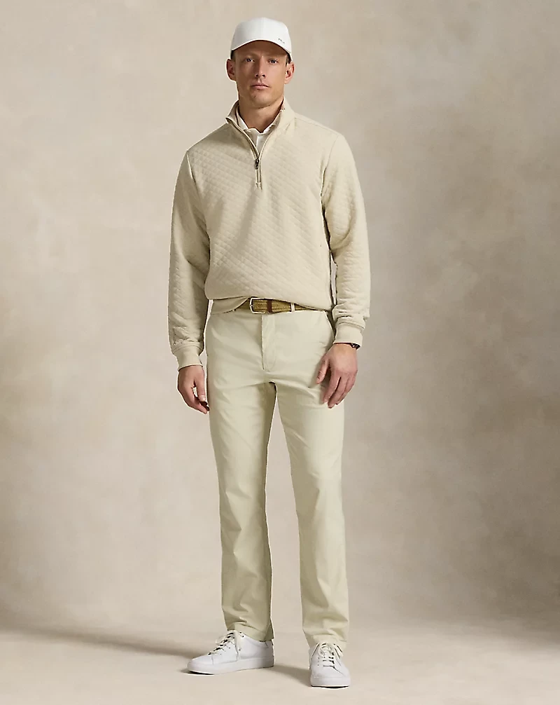 Quilted Double-Knit Pullover