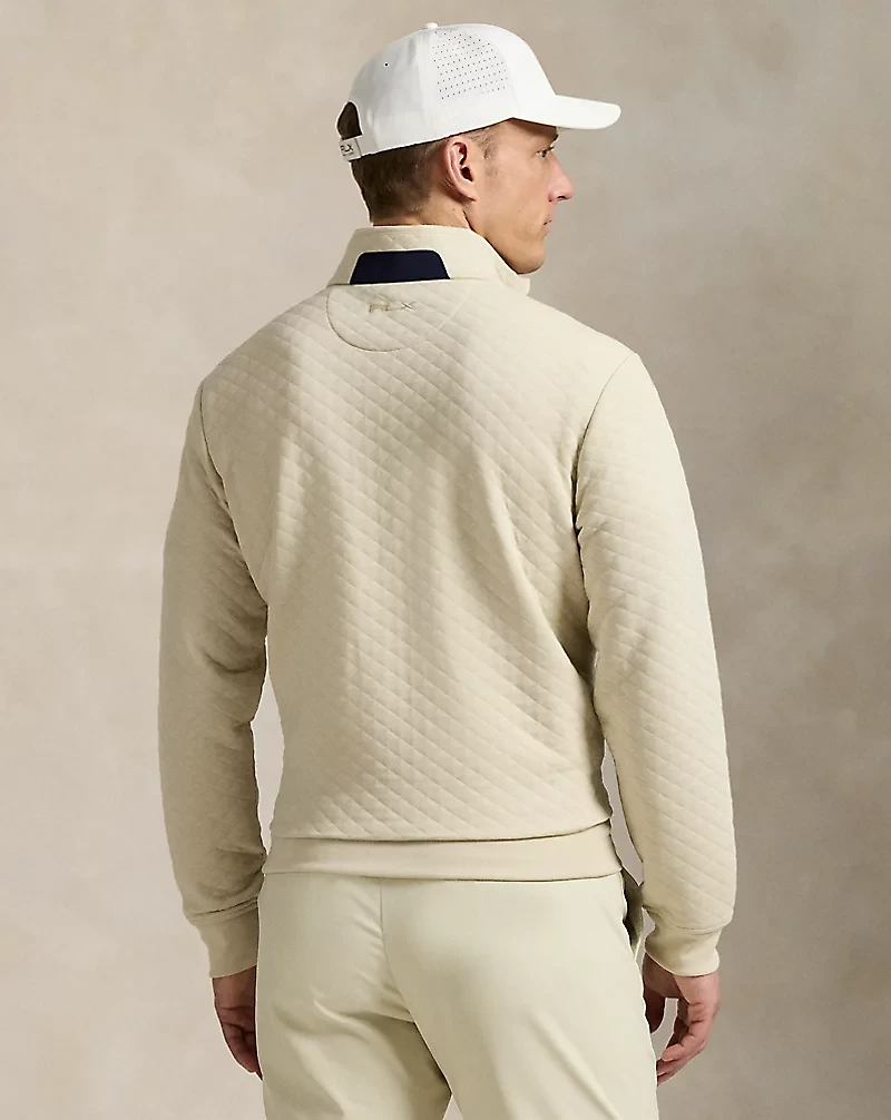 Quilted Double-Knit Pullover