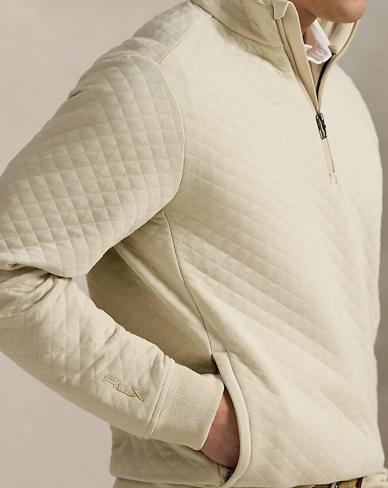 Quilted Double-Knit Pullover