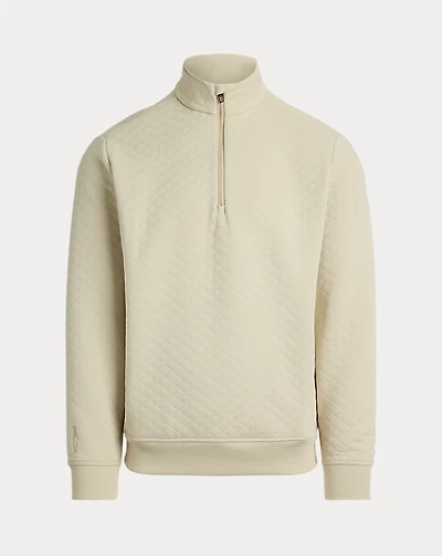 Quilted Double-Knit Pullover