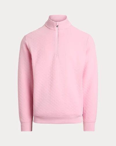 Quilted Double-Knit Pullover
