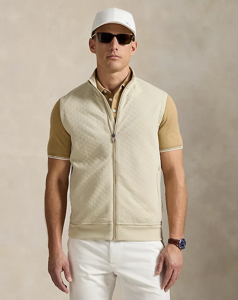 Quilted Double-Knit Vest
