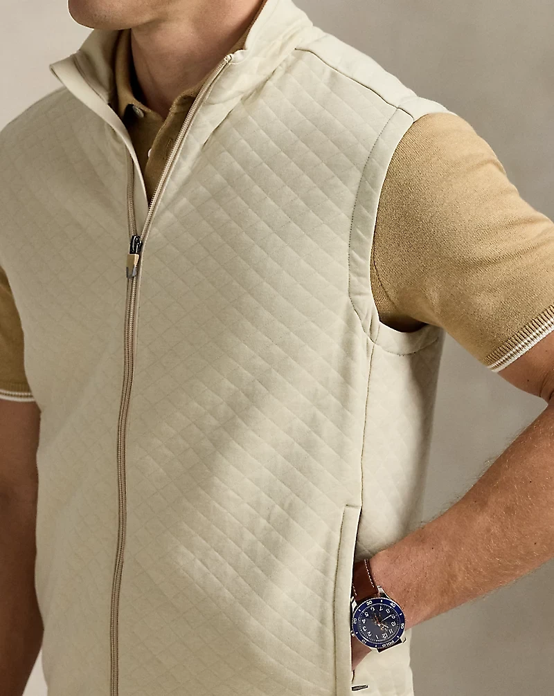 Quilted Double-Knit Vest