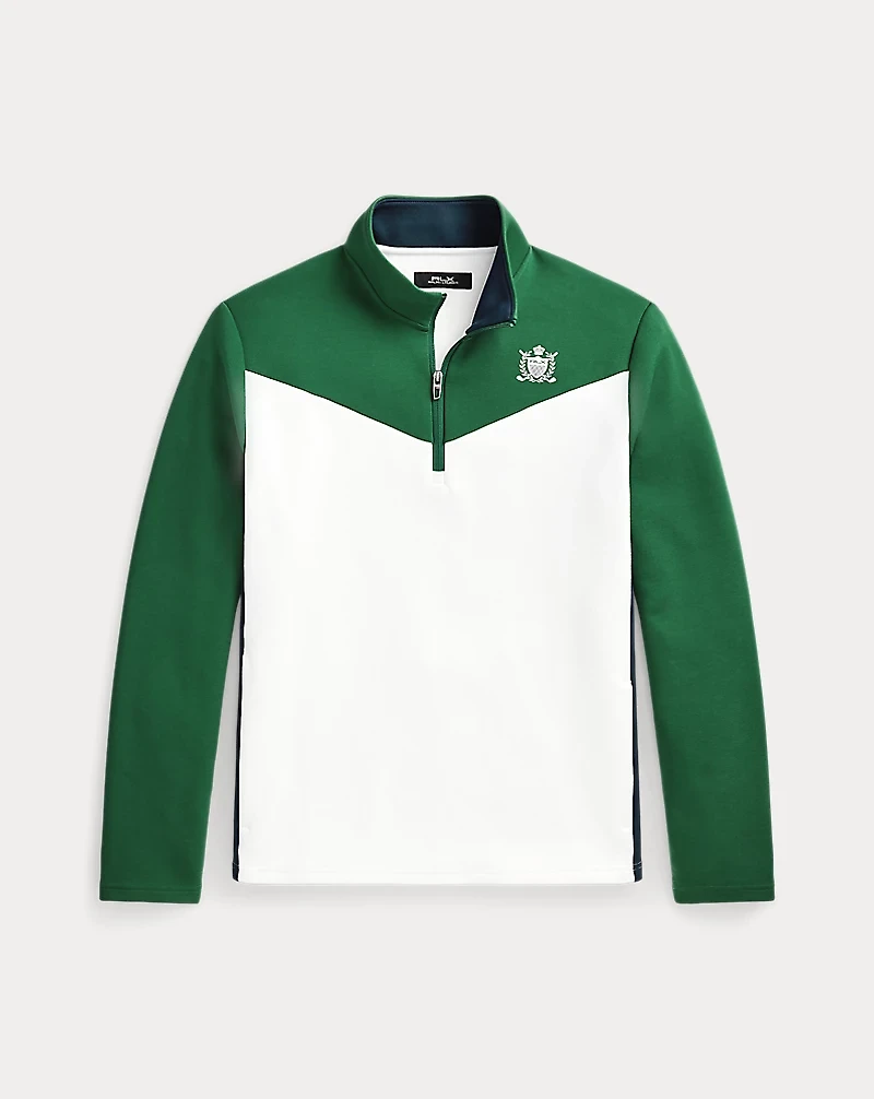 Color-Blocked Double-Knit Pullover