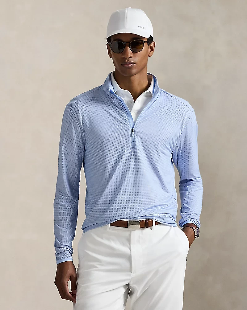 Color-Blocked Stretch Jersey Pullover