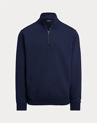 Quilted Double-Knit Mockneck Sweatshirt