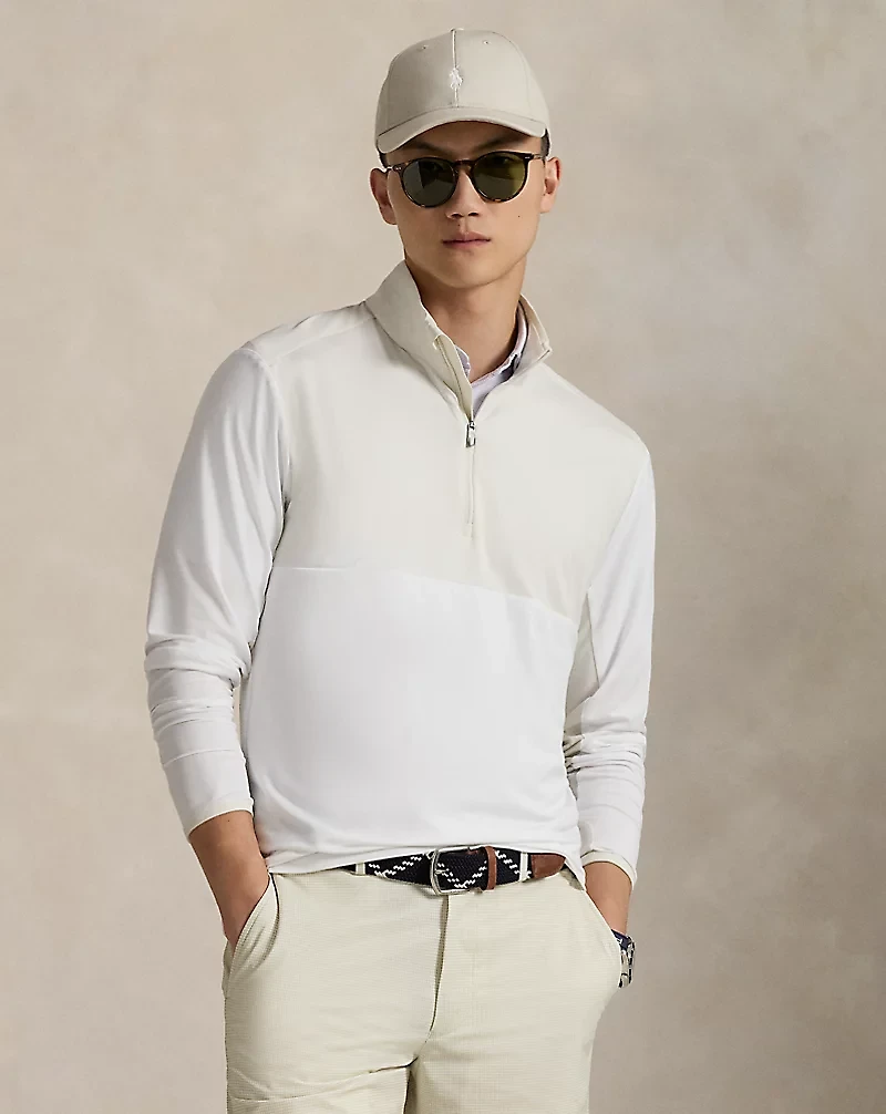 Color-Blocked Stretch Jersey Pullover