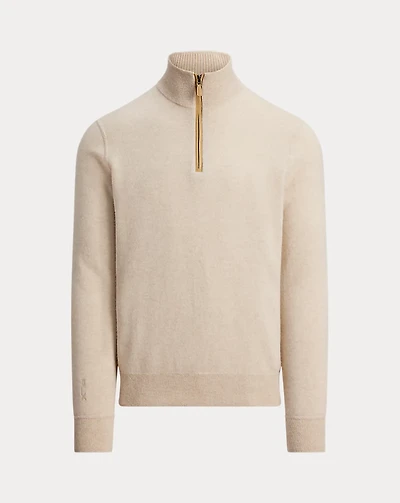 Washable Cashmere Quarter-Zip Sweater