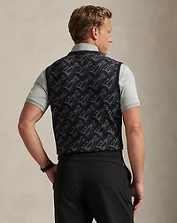 Golf-Motif Performance Sweater Vest