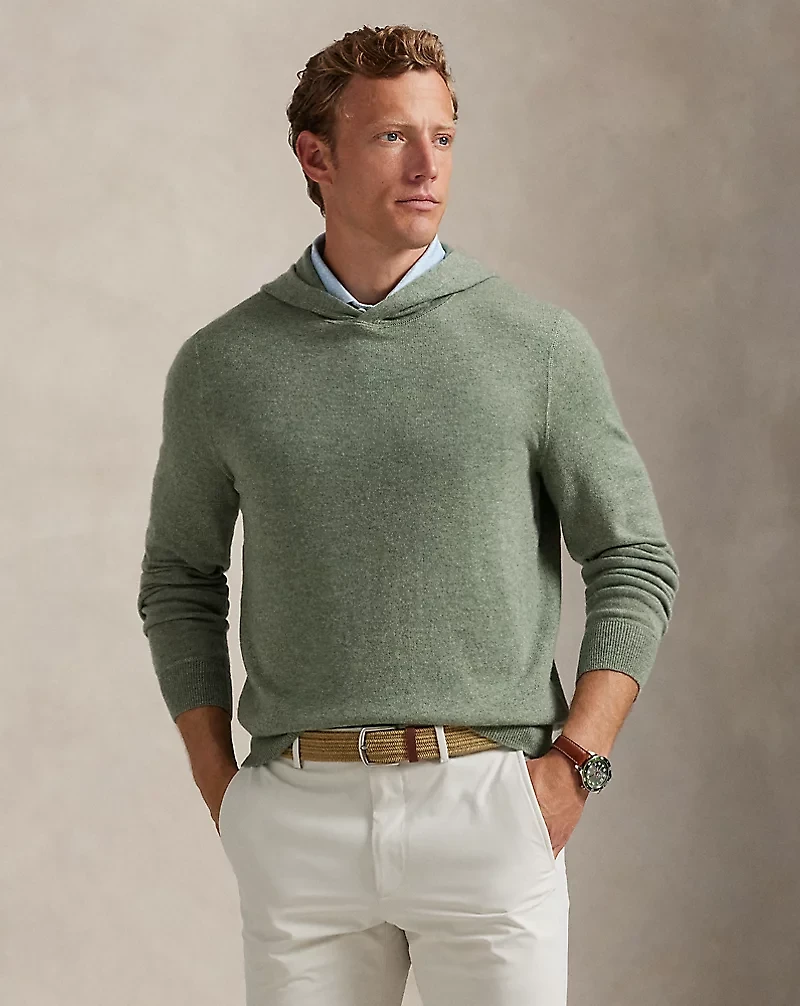 Washable Cashmere Hooded Sweater