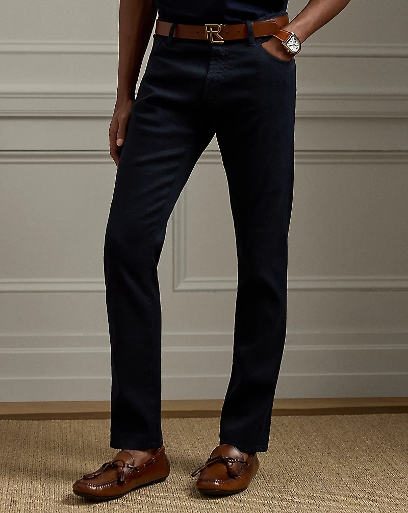 Slim Fit Stretch Linen-Cotton Jean
