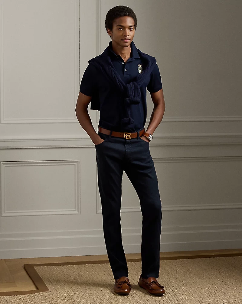 Slim Fit Stretch Linen-Cotton Jean