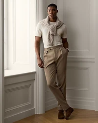 Linen-Cotton Piqué Pocket T-Shirt