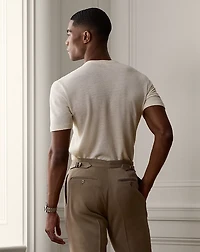 Linen-Cotton Piqué Pocket T-Shirt