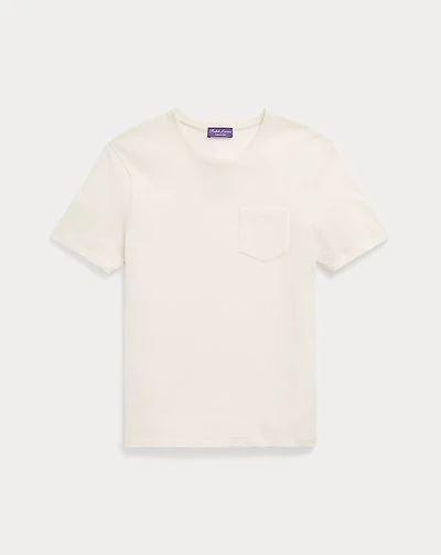 Linen-Cotton Piqué Pocket T-Shirt