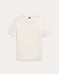 Linen-Cotton Piqué Pocket T-Shirt
