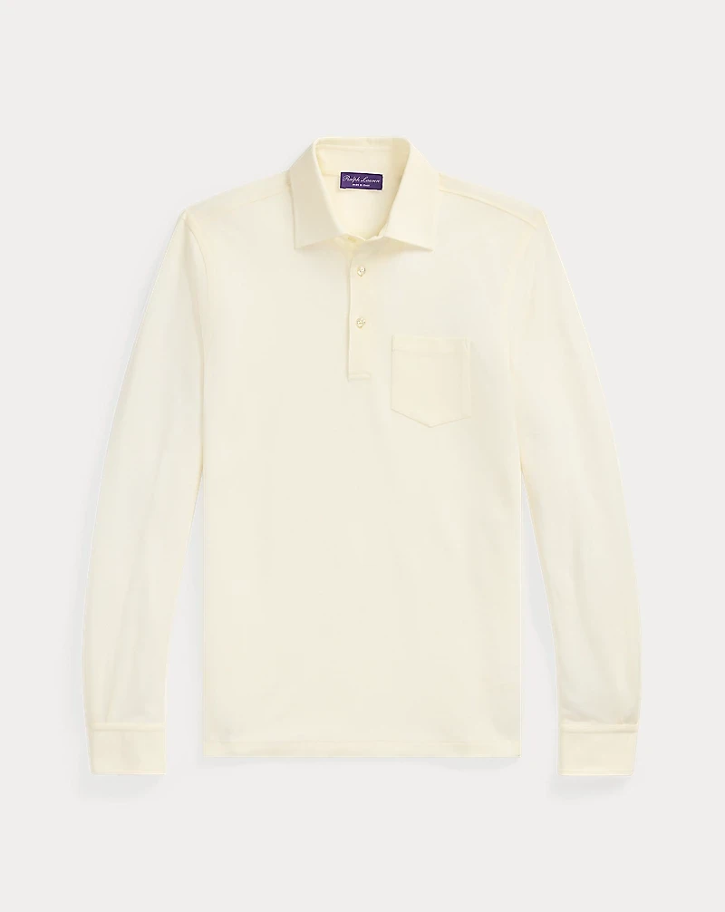 Piqué Long-Sleeve Polo Shirt