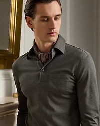  Piqué Long-Sleeve Polo Shirt 