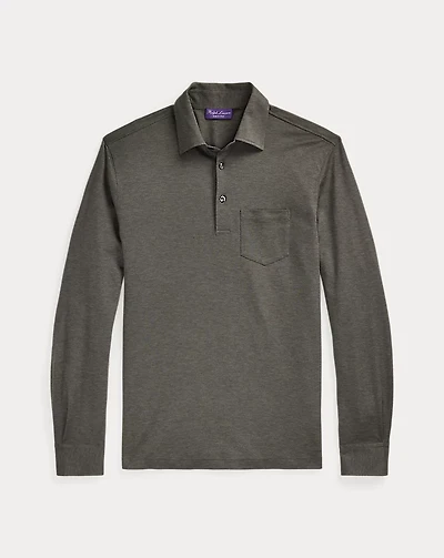  Piqué Long-Sleeve Polo Shirt 