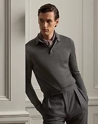 Cashmere Polo-Collar Sweater