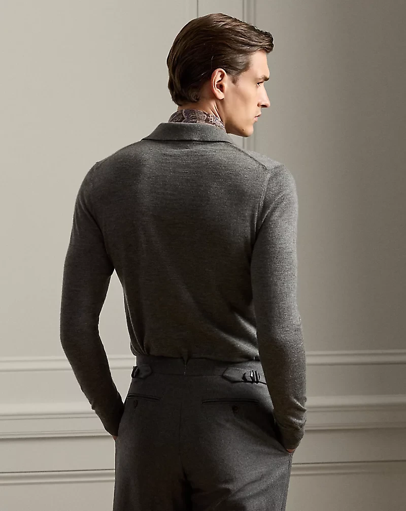 Cashmere Polo-Collar Sweater