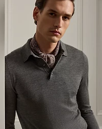 Cashmere Polo-Collar Sweater