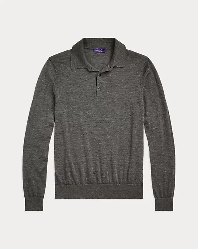 Cashmere Polo-Collar Sweater