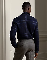 Plaid Cashmere Shirt Sweater