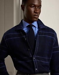 Plaid Cashmere Shirt Sweater