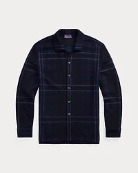 Plaid Cashmere Shirt Sweater