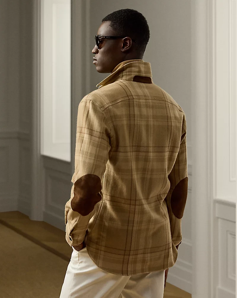 Plaid Wool-Blend Shirt