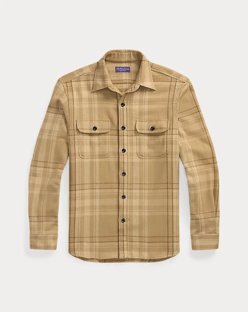 Plaid Wool-Blend Shirt
