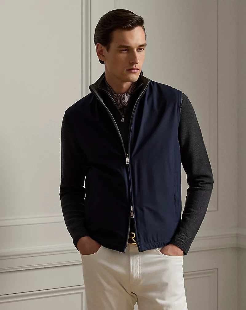 Reversible Knit-Woven Silk Vest