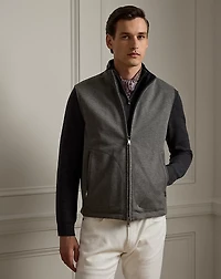Reversible Knit-Woven Silk Vest