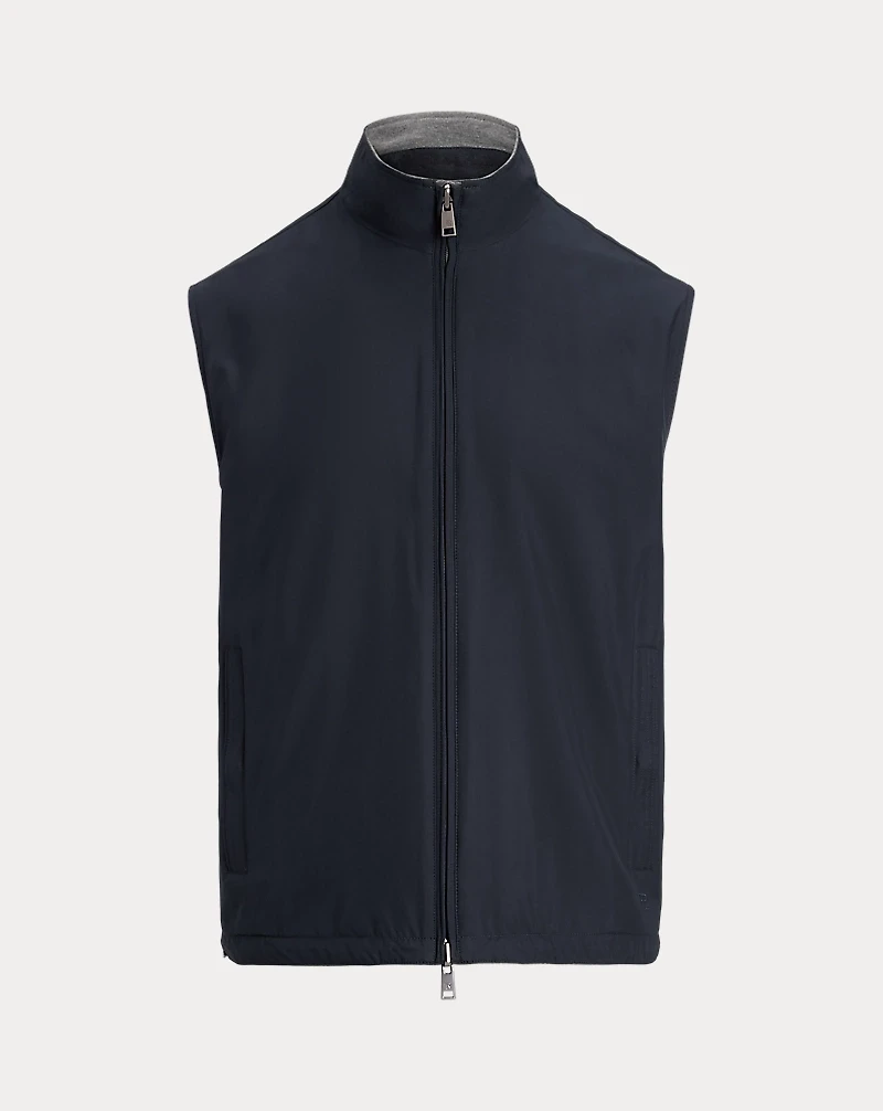 Reversible Knit-Woven Silk Vest