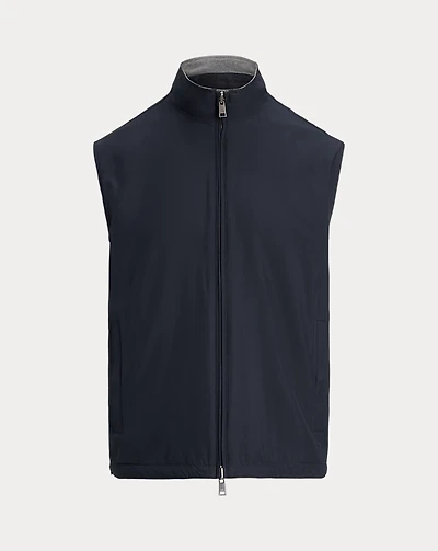 Reversible Knit-Woven Silk Vest
