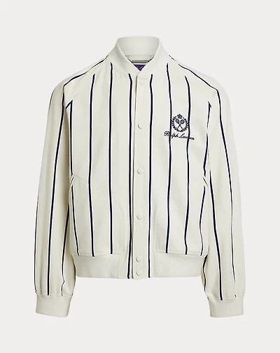 Langdon Striped Cotton-Cashmere Jacket