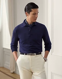 Linen-Cotton Piqué Polo Shirt