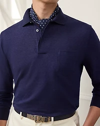 Linen-Cotton Piqué Polo Shirt