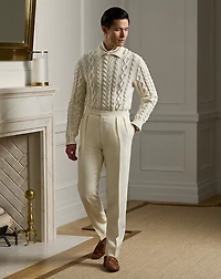 Cable-Knit Cotton-Blend Sweater