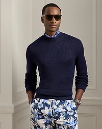 Linen-Silk Rollneck Sweater