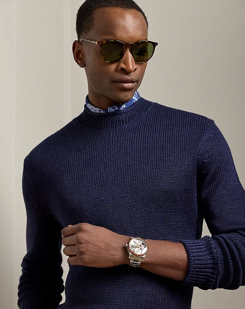 Linen-Silk Rollneck Sweater