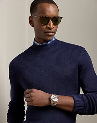 Linen-Silk Rollneck Sweater