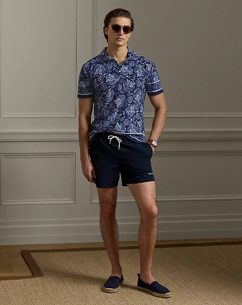 Paisley-Print Riviera Terry Polo Shirt